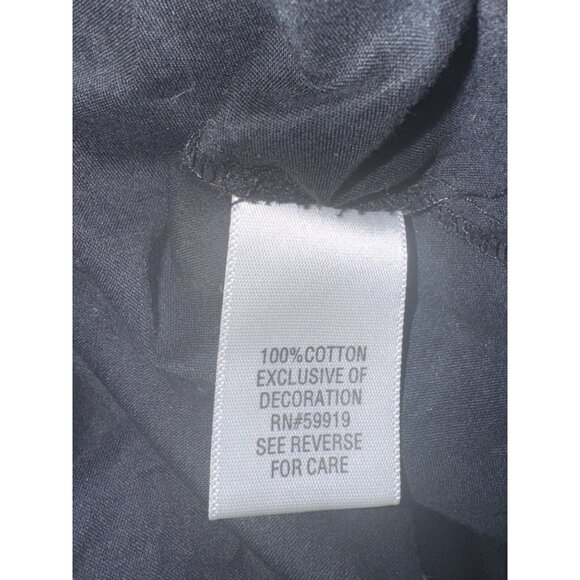 Apt. 9 Black Sleeveless Top With Button Detail & Embroidered Design XL - Picture 3 of 9